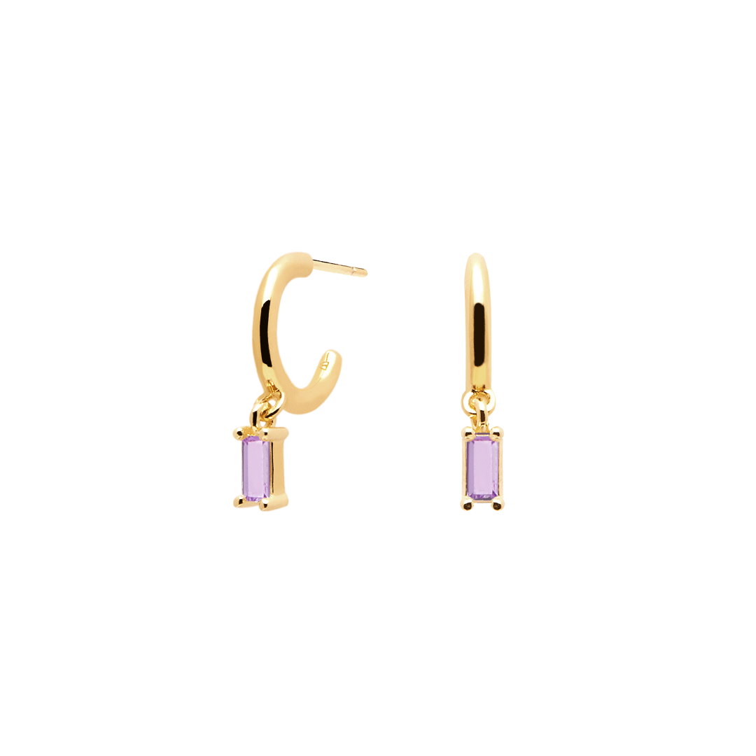 Purple Alia Gold earrings Purple Alia Gold earrings
