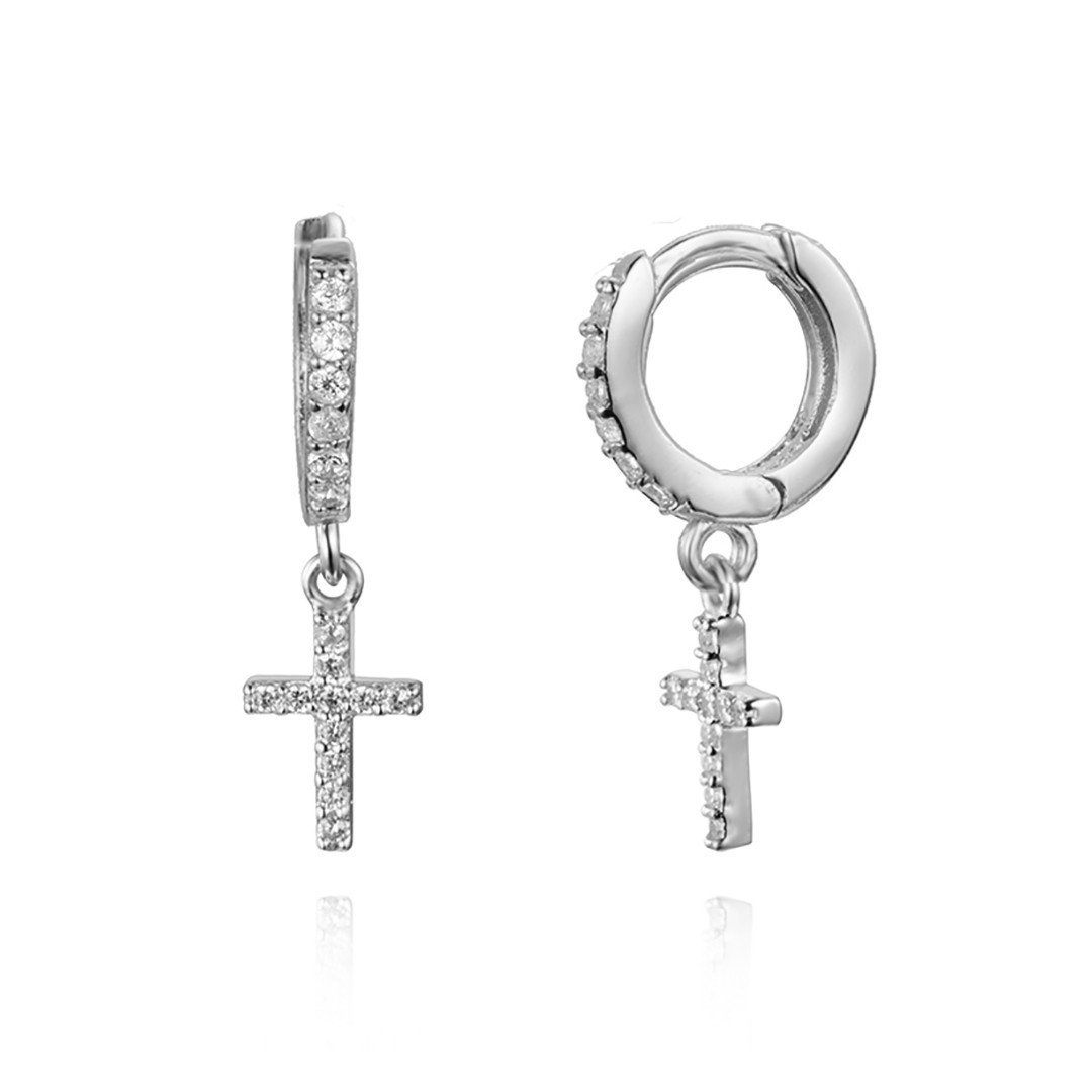 Zirconia Earring - Cross Zirconia Earring - Cross