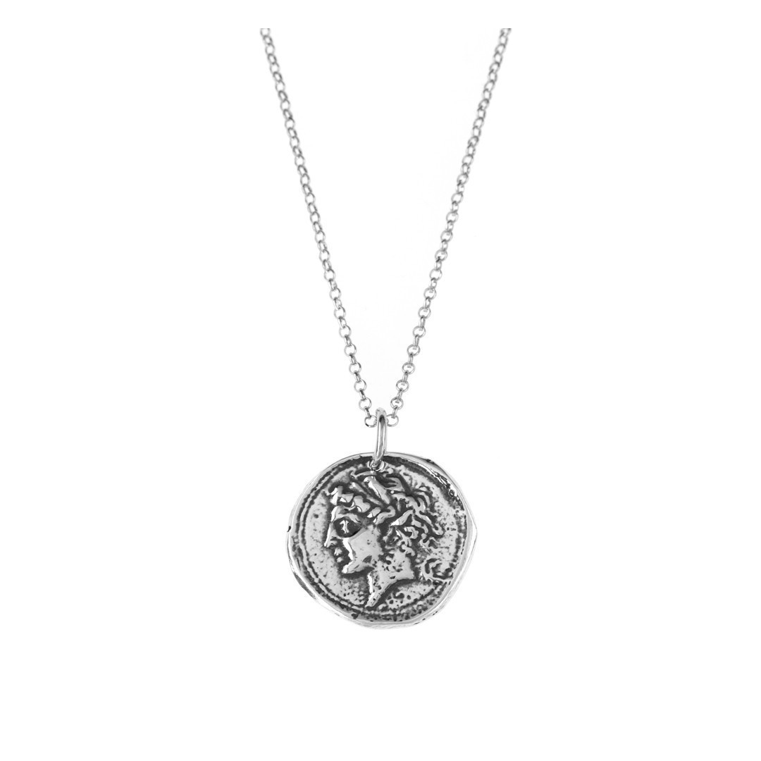 Silver Necklace : Coin Roman Silver Necklace : Coin Roman